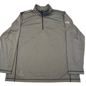 The North Face Gray Quarter Zip Long Sleeve‎ Shirt XXL